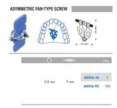 Assymetric Fan-Type Screws S/Steel 15mm Pack of 100 pcs