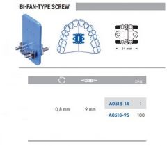 Bi-Fan Type Screw S/Steel 14mm Pack of 100 pcs