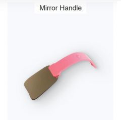 Stainless Steel Mirror Handle Pink Silicone Coated